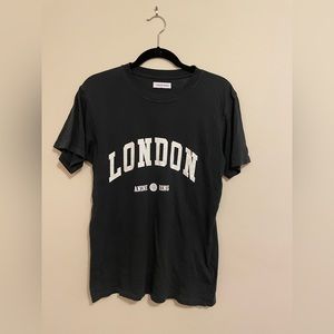 Anine Bing LONDON Oversized Tee,  100% Cotton (XSmall)